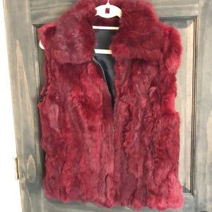 100% rabbit fur vest